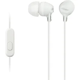Sony MDR-EX15AP Auriculares Intrauditivos con Micrófono Jack 3.5 mm - Blancos